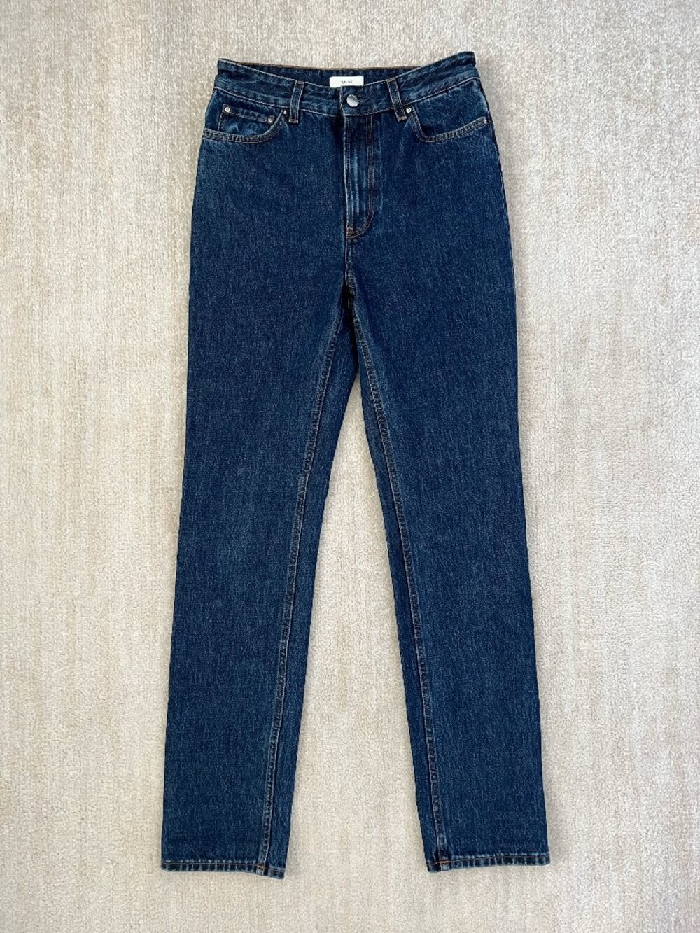 TOTEME High Slim Jeans Dark Blue High Rise Denim 27